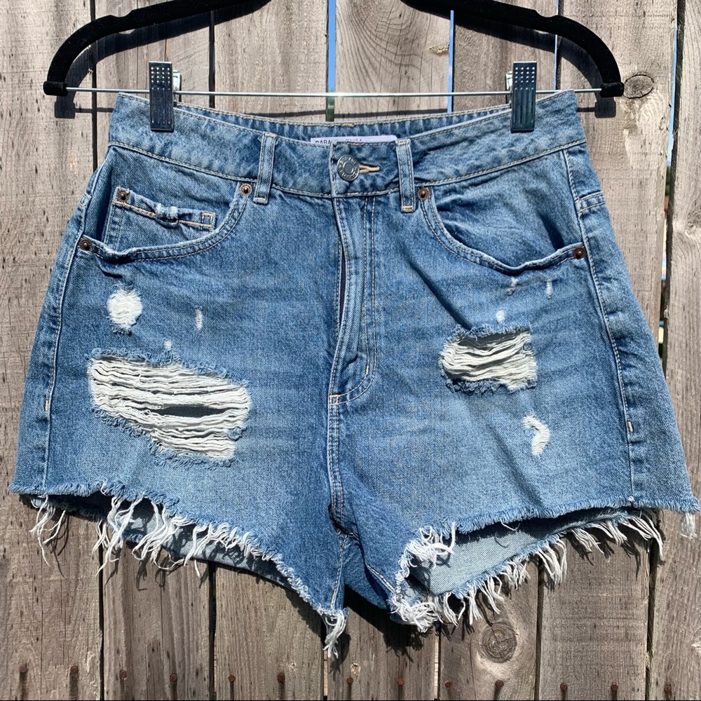 Garage Denim Festival Shorts SZ 27 Medium Wash
